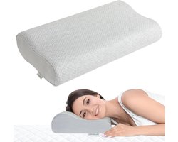 Orthopedisch Kussen - Neksteun Kussen - Verbeteren Slaapcomfort - Zacht Traagschuim - 40 x 80 cm - Grijs