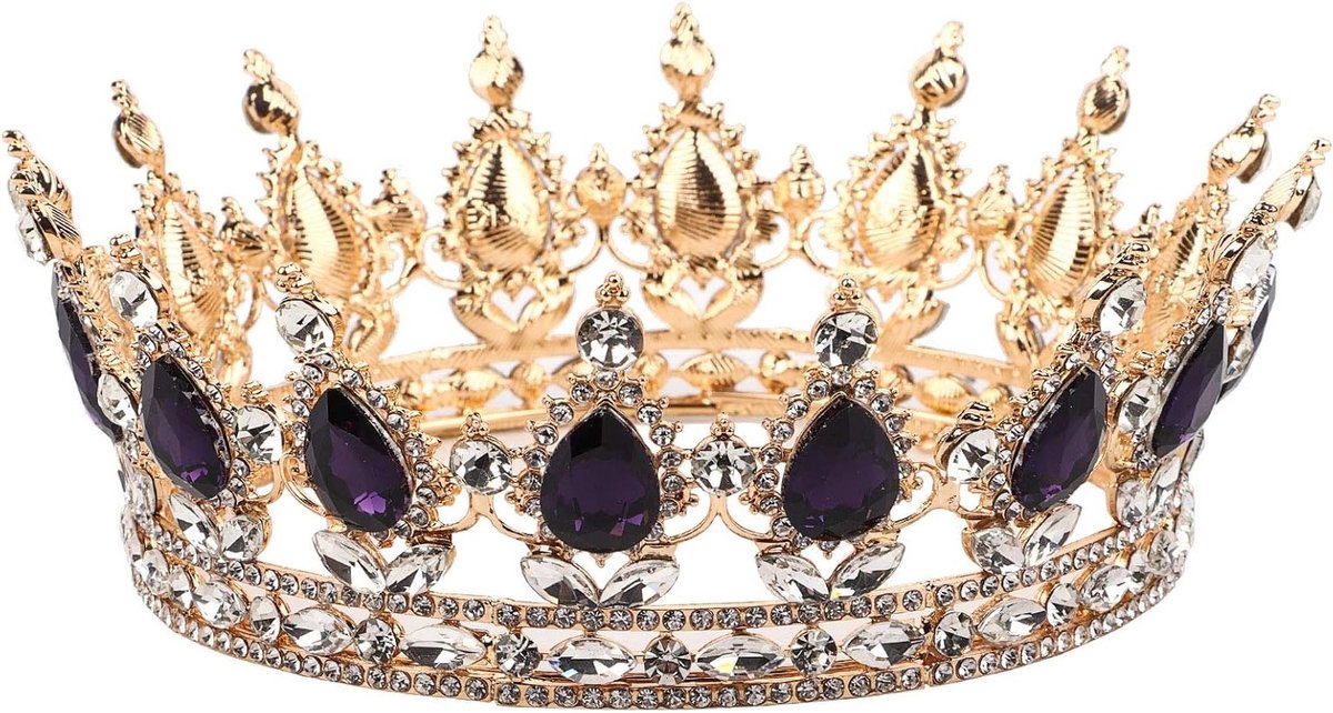 Elegante Tiara met Kroonpatroon en Strass voor Bruidsmeisjes, Feestjes en Fotoshoots, Perfect voor Speciale Gelegenheden