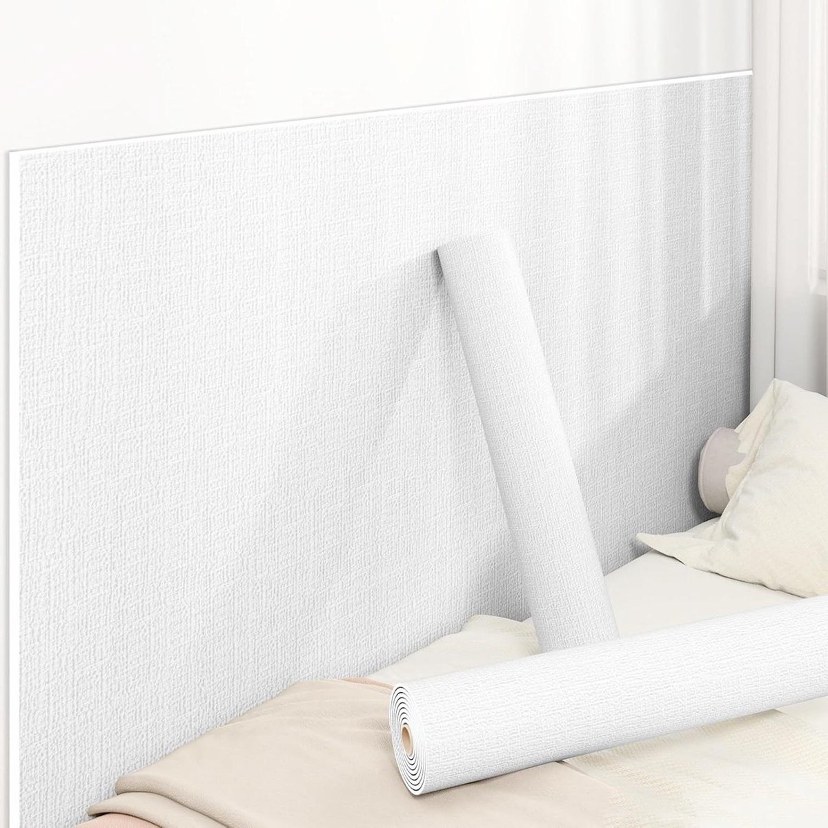 Zelfklevend Isolatiebehang - XPE Schuim Behang - Muur Isoleren - Vochtbestendig en Geluidsdempend - 50 cm x 15 m - Wit
