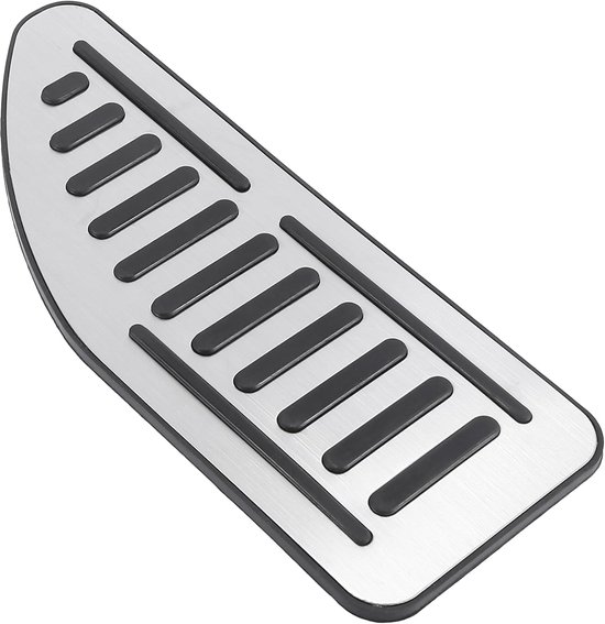 Voetsteun Pedaalhoezen - Antislip Pedaalmatten - Auto Rijden Verbeteren - Roestvrij Staal Rubber - 30.9 x 11.4 cm - Zilver van Merkloos — afbeelding 3