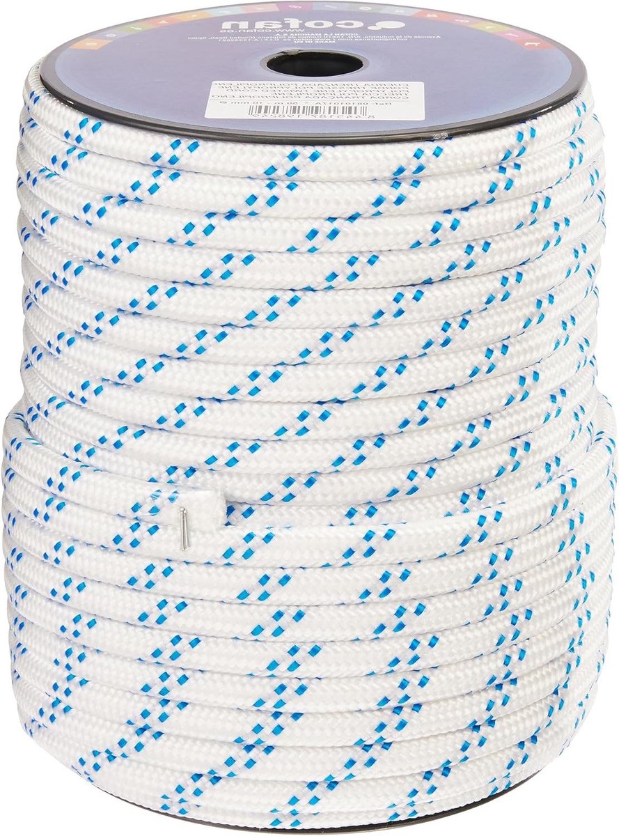 Gevlochten Touw - Polypropyleen Koord - Bevestigen en Zekeren - Waterbestendig Materiaal - 10 mm x 50 m - Wit