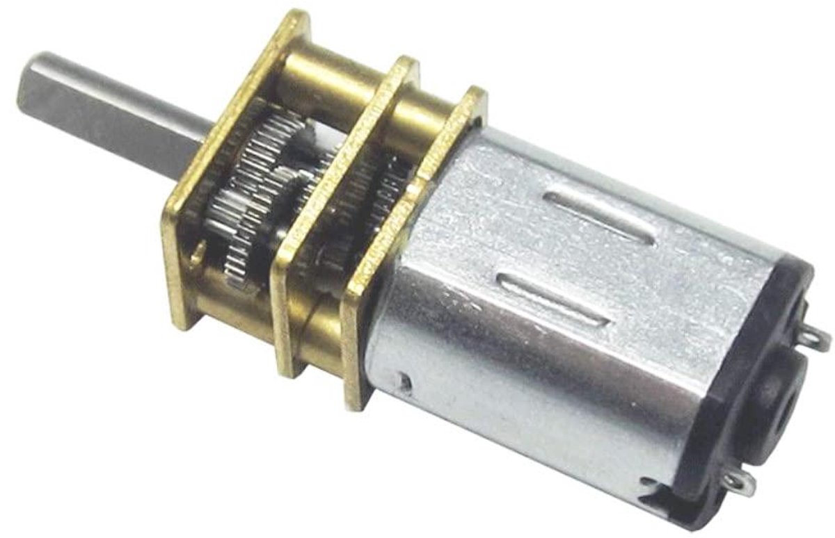 Mini DC Motor - Kleine Motor - Robotica Projecten - Metal Gear - 3V 20RPM - Silver