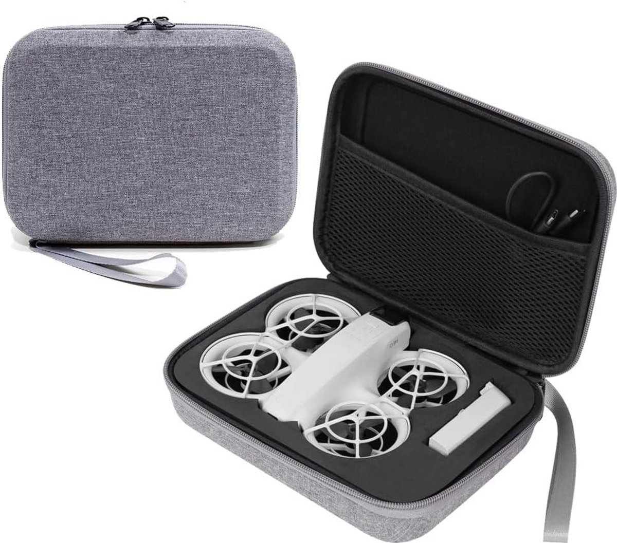 Opbergtas Drone - Reistas Case - Drone Vervoeren - Harde Schaal - 21 x 16 x 6 cm - Grijs