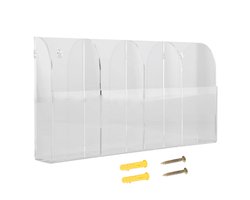 aladdien - Remote Control Holder - Acrylic Wall Mount - Organiser voor afstandsbedieningen - Transparant - Multifunctioneel - Geschikt voor woonkame..