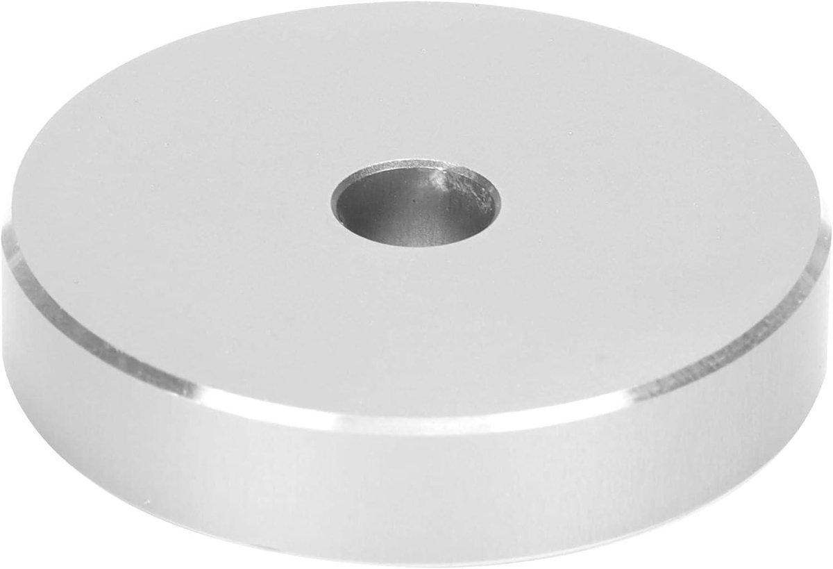 Platenspeler Adapter - Adapter Grote Gat - Platen Afspelen - Minimaliseert Excentriciteit - 38 mm Diameter - Zilver
