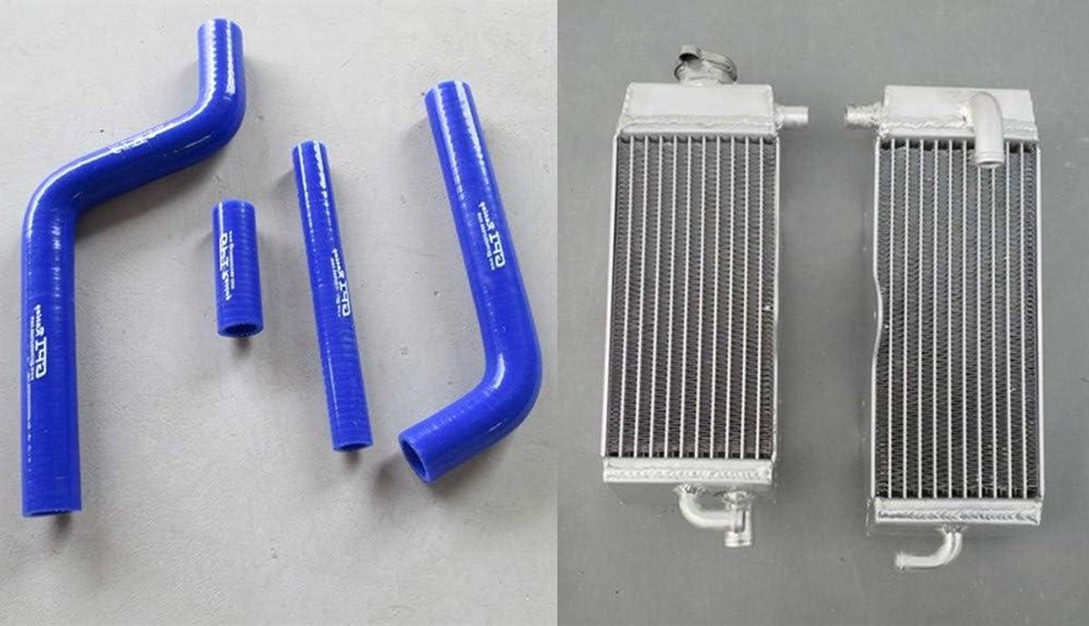 Aluminium Radiator - Motor Koeler - Motor Koeling - 40% Hogere Koelcapaciteit - YZ125 1996-2001 - Blauw
