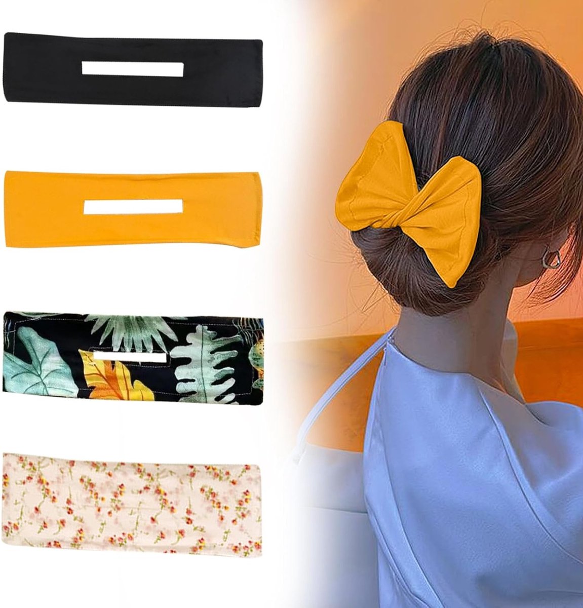 Set van 4 Haar Knot Makers voor Dutt en Buns, Herbruikbare en Handige Haaraccessoires in Meerdere Kleuren, Ideaal voor Snel en Eenvoudig Haarstyling