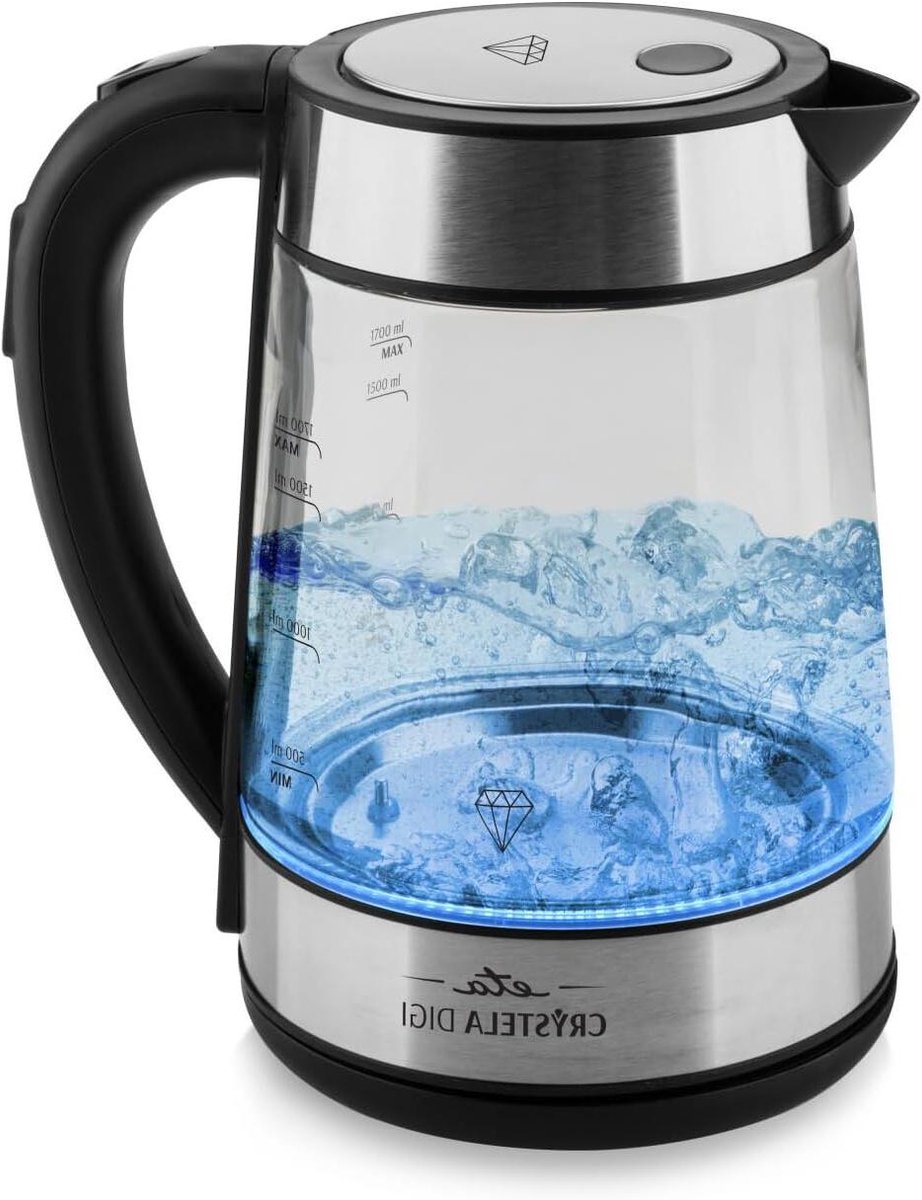 Waterkoker Digitaal - Thee Waterkoker - Snel Water Verwarmen - Instelbare Temperatuur - 1.7 Liter - Zilver