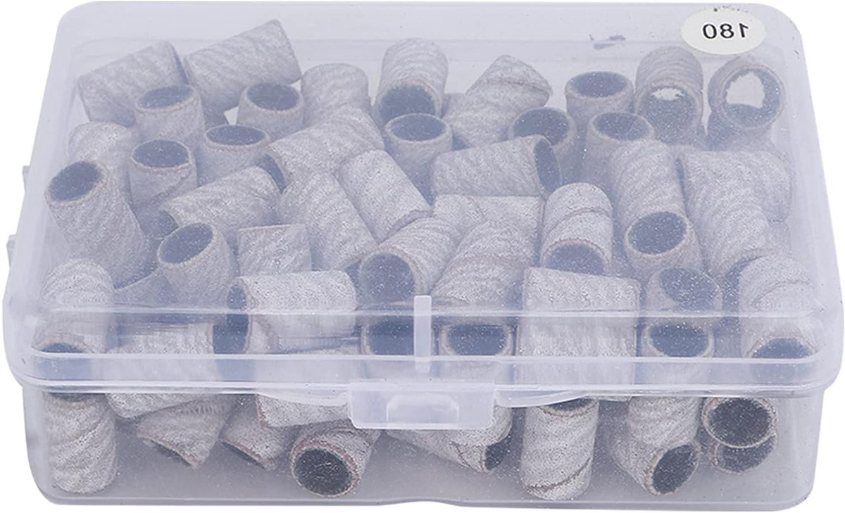 Nail Art Schuurbanden voor Manicure en Pedicure - 100 Stuks Schuurcirkels voor Nageldrill, Perfect voor Dode Huid Verwijderen en Polijsten (180#)