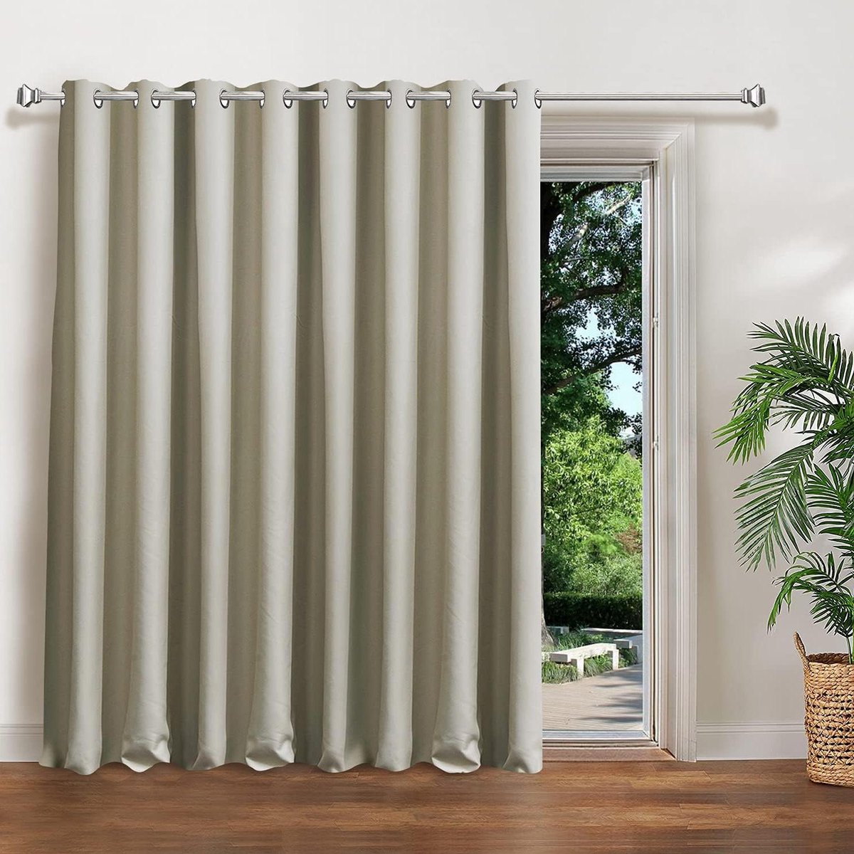 Verduisterende gordijnen - Slaapkamer gordijnen - Rustige slaap creëren - Triple Weave stof - 182 x 213 cm - Beige