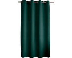 Verduisteringsgordijn - Raambekleding - Privacy Creëren - Oogjes voor snelle montage - 140 x 180 cm - Donkergroen