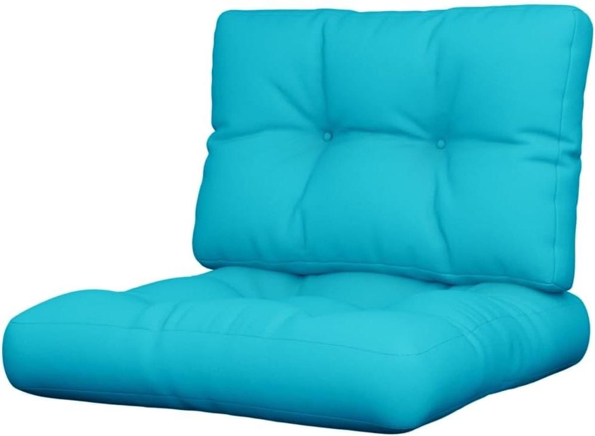 Palletkussens - Zitkussen Bankkussen - Buiten Meubileren - Duurzame Polyester Stof - 60 x 60 x 12 cm - Turquoise