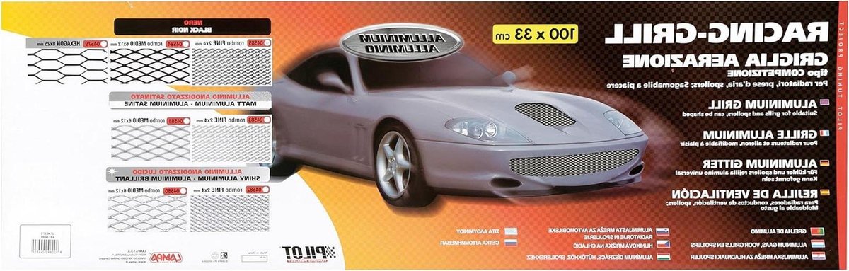 Radiator Grill - Ventilatie Grill - Auto Styling - Aluminium Legering - 100 x 33 cm - Zwart