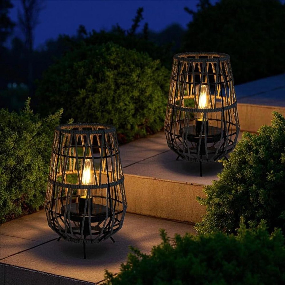 Solar Lantaarn Set - Buitenlampen Tafellampen - Tuin Verlichten - Zonne-energie Werking - 