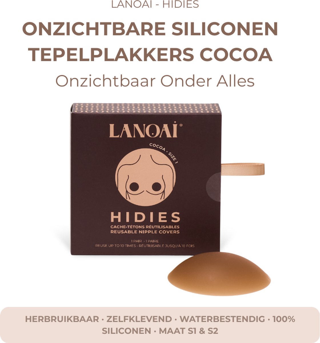 Lanoai Hidies - Herbruikbare Nipple Covers - Onzichtbare Siliconen Tepelcovers - Wasbaar - Hypoallergeen - Size 2
