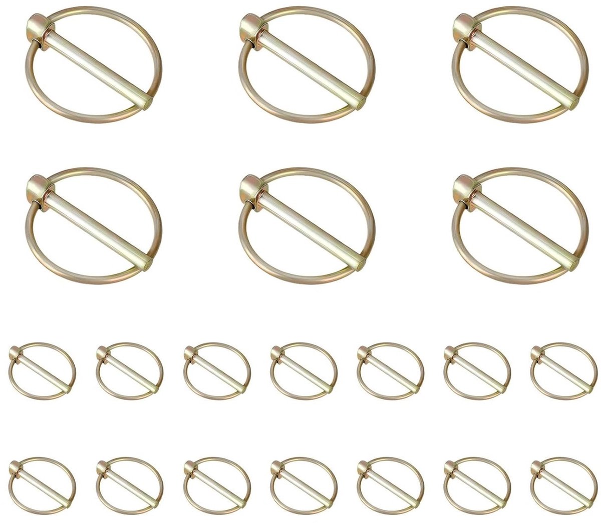 20-delige Vouwsplits, 5.8 x 45 mm, Gegalvaniseerde Veiligheidssplits voor Tractoren, Aanhangers en Tuinmachines