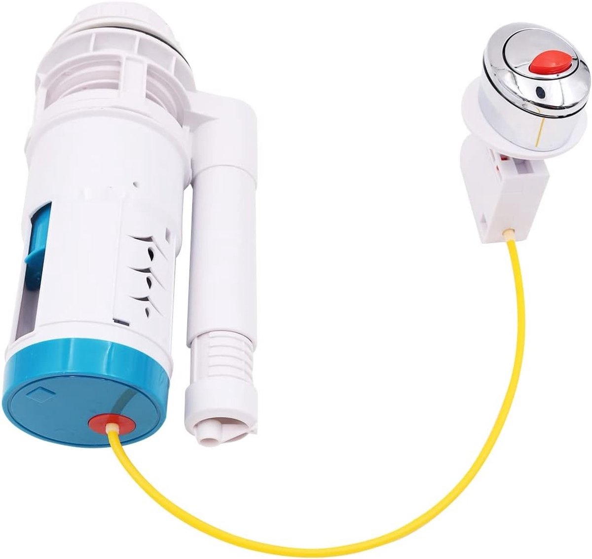 Dubbele Knop Toilet Afvoer Ventiel, Afstandsbediening Split Afvoer Ventiel voor Toilet Reservoir, Inlaat en Afvoer Knop Reparatie Onderdelen