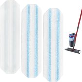Recharges de tampons de vadrouille en microfibre - 3 pièces, compatibles avec Vileda H2Pro & O-Cedar
