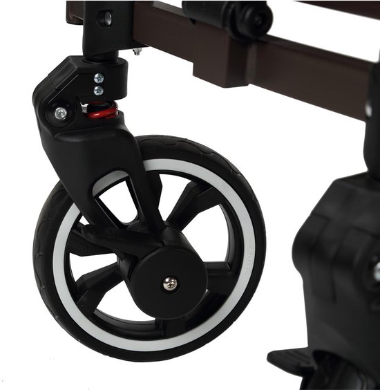 FUXLIFE CT850 Bruine opvouwbare tuintrolley - Premium Cruiser - laadvermogen 75 kg van Merkloos — afbeelding 3