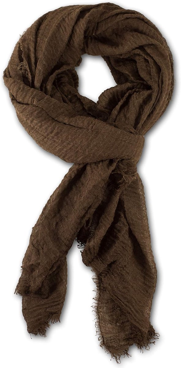 JeiibrZui Dames Basic Sjaal - Zachte Katoen Mix Met Franjes - 180x90 Cm - 1 Stuk - Effen Kleur Voor Dagelijks Gebruik