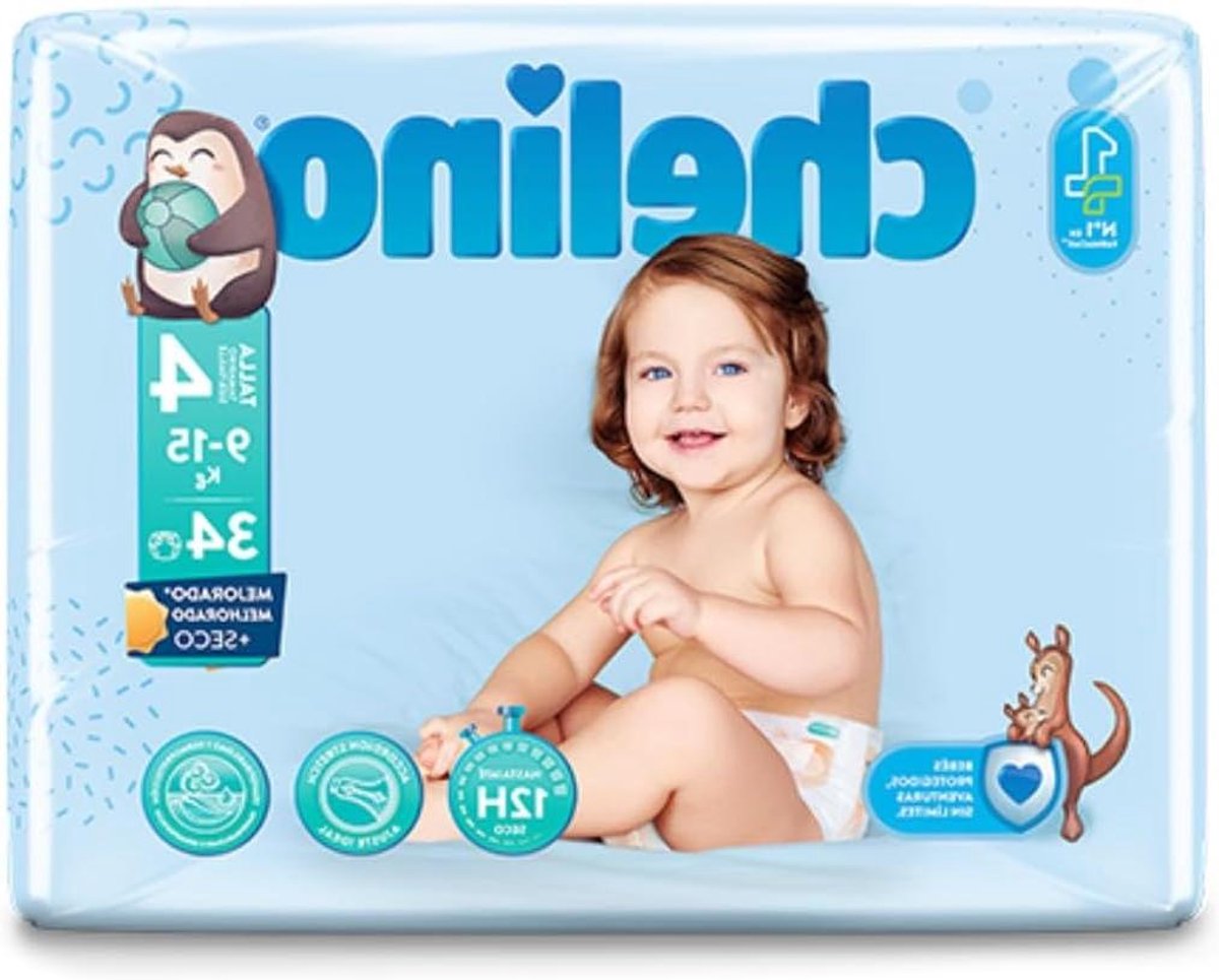 Baby luiers - Maxi maat 4 - Huidbescherming baby - Hypoallergeen en dermatologisch - 6 x 34 stuks - Niet gespecificeerd