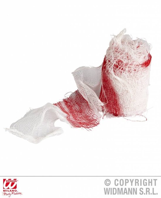 Een rol verband met bloedvlekken.