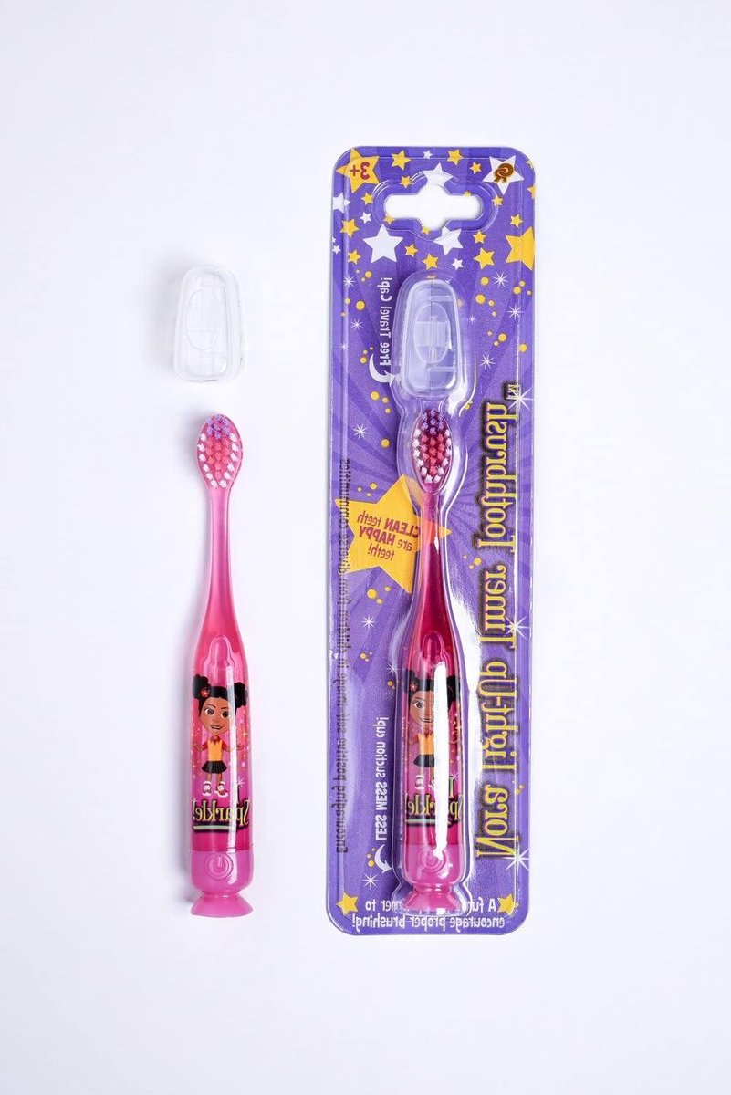 Kinder Tandenborstel - Poets Timer - Goede Gewoontes - Zachte Haren - 60 Seconden Timer - Roze