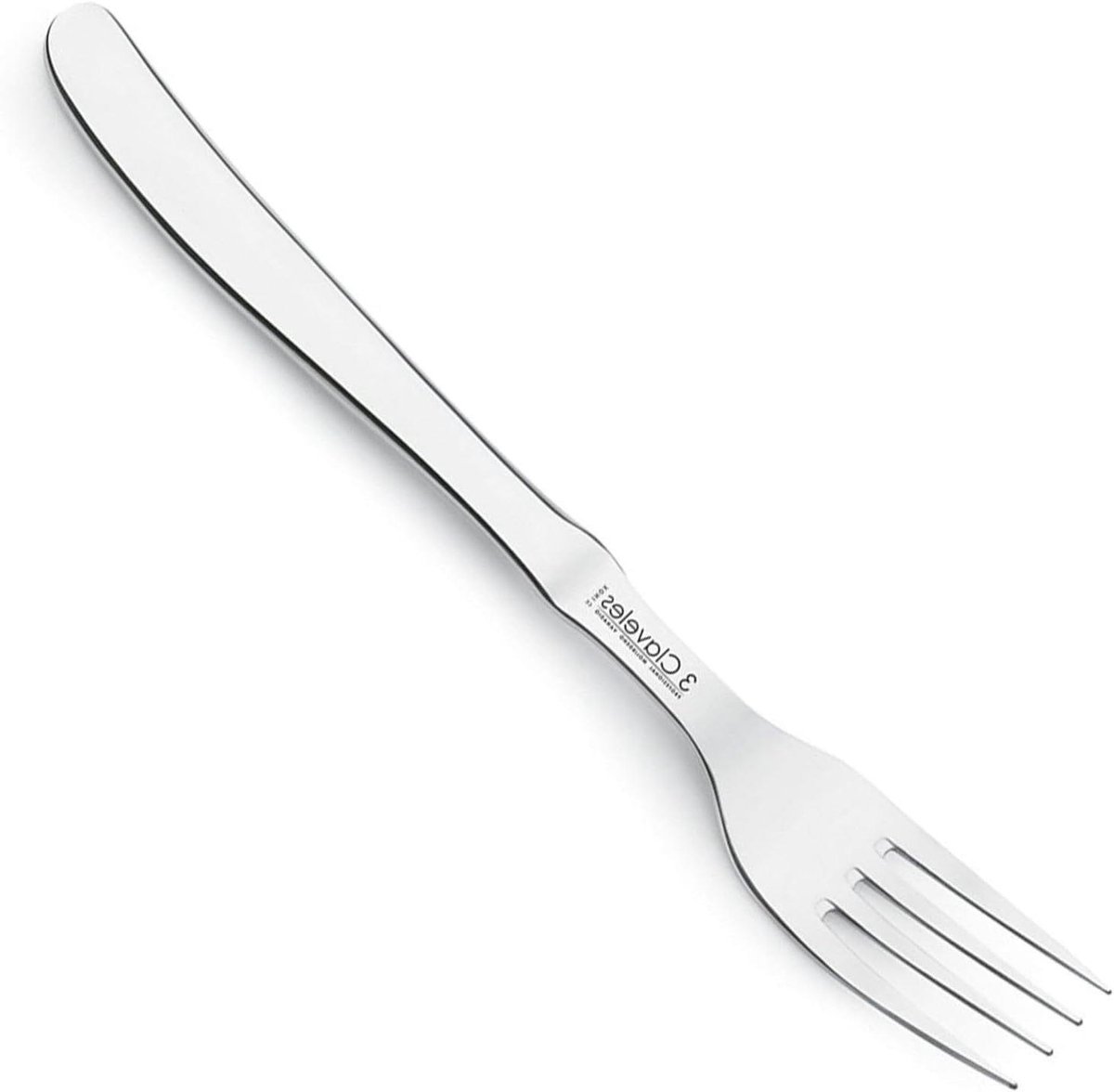 Steakvork - Vleesvork - Tafeldekken - Ergonomische handgreep - 9 cm - Metaalkleur