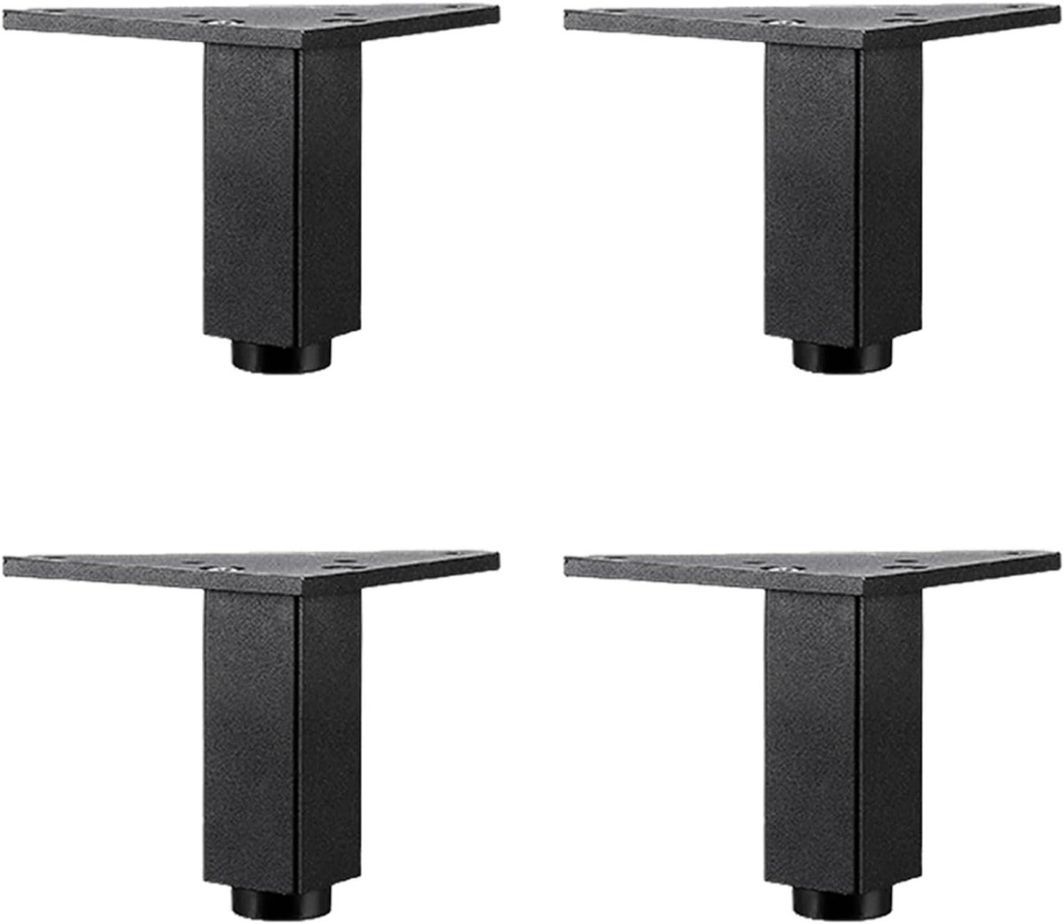 Bankpoten 4 stuks - Meubelondersteuning - Meubels Versterken - Verstelbaar tot 10mm - 10-35cm Hoogte - Zwart