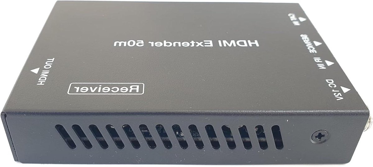 HDMI Ontvanger - Signaal Versterker - Beeld Overzetten - PoE Ondersteuning - 50 Meter - Zwart