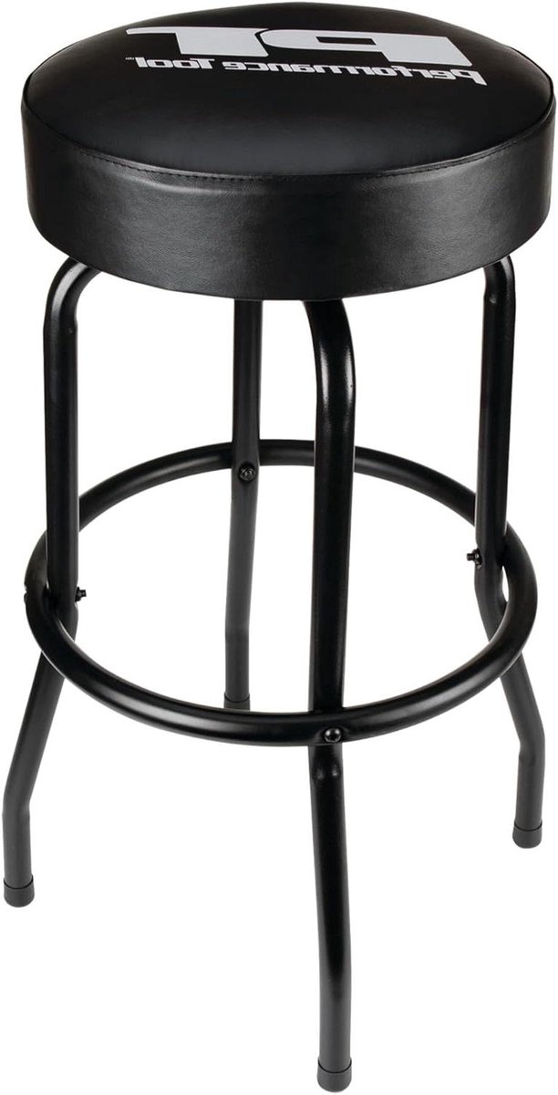 Barkruk - Draaistoel - Aanrecht Zitten - Gewatteerde Zitting - 76 cm - Zwart