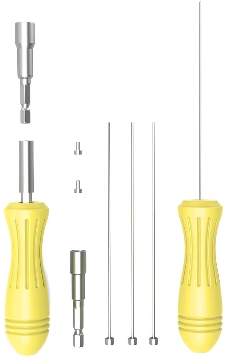 NoClogger Tool - Extruder Reiniger - 3D Printer Onderhoud - Snelle Verstopping Verwijdering - 150 mm Schacht - Zilver
