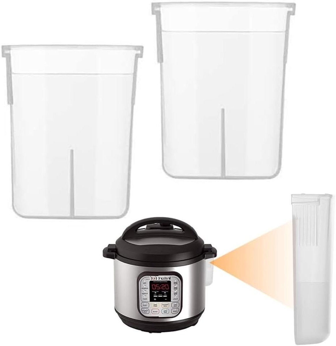 Condensatie Collector - Snelkookpan Accessoire - Voorkomt Vocht - Vaatwasserbestendig - 8 Quarts - Zwart