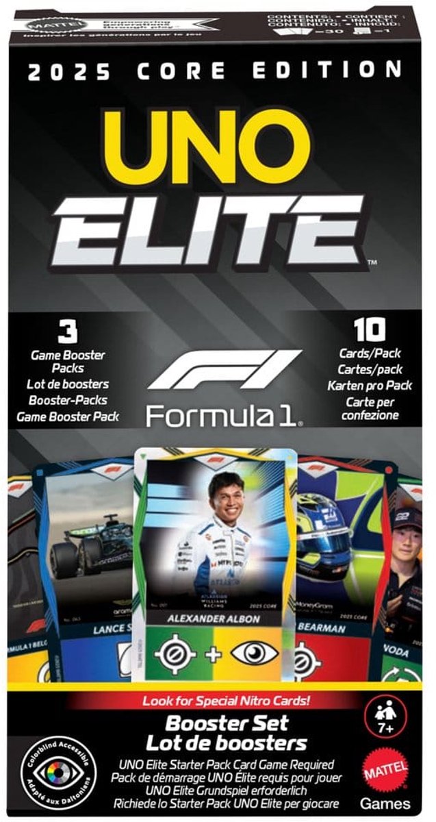 Mattel Games – UNO Elite F1 – Kaartspel – 30 kaarten