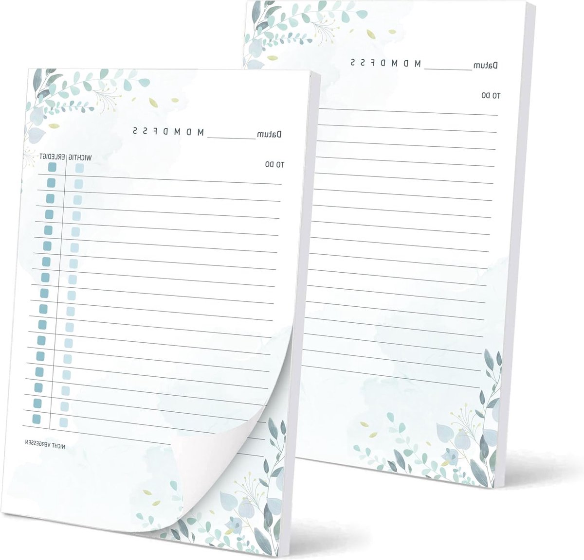 Notitieboek met Bloemenprint in Blauw - Perfect voor Aantekeningen, Journaling en Creatieve Projecten