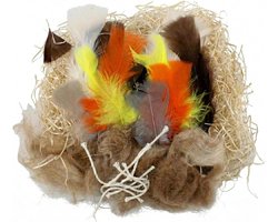 Nestmateriaal Vogels - Vogelvoer - Nest Bouwen - Natuurlijk Materiaal - 9 gram - Natuurlijk