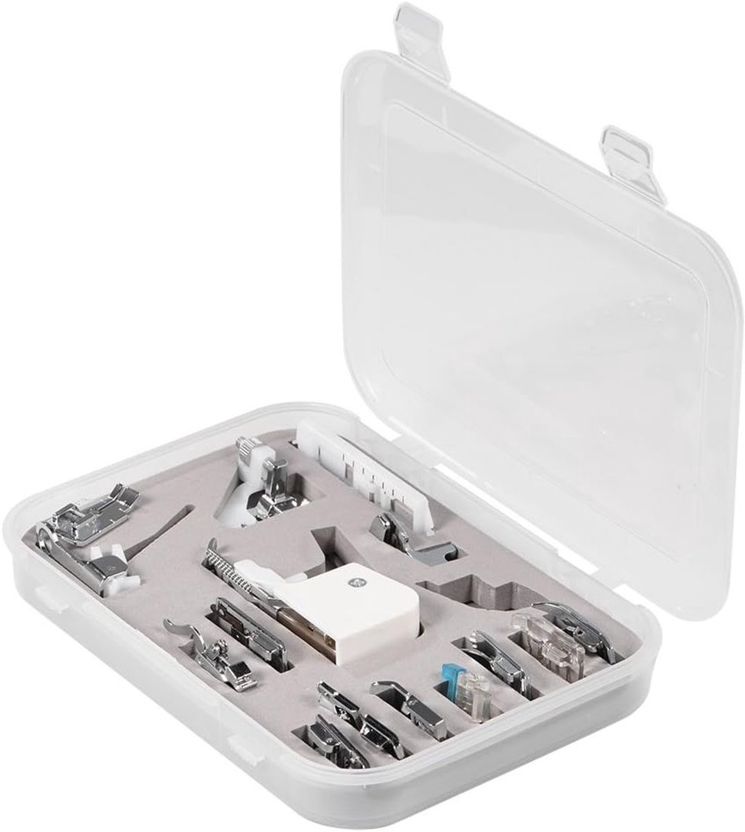 Set van 15 Multifunctionele Naaivoeten, Metaal Persvoeten, Accessoires voor Naaimachines, Geschikt voor Brother, Janome en Singer