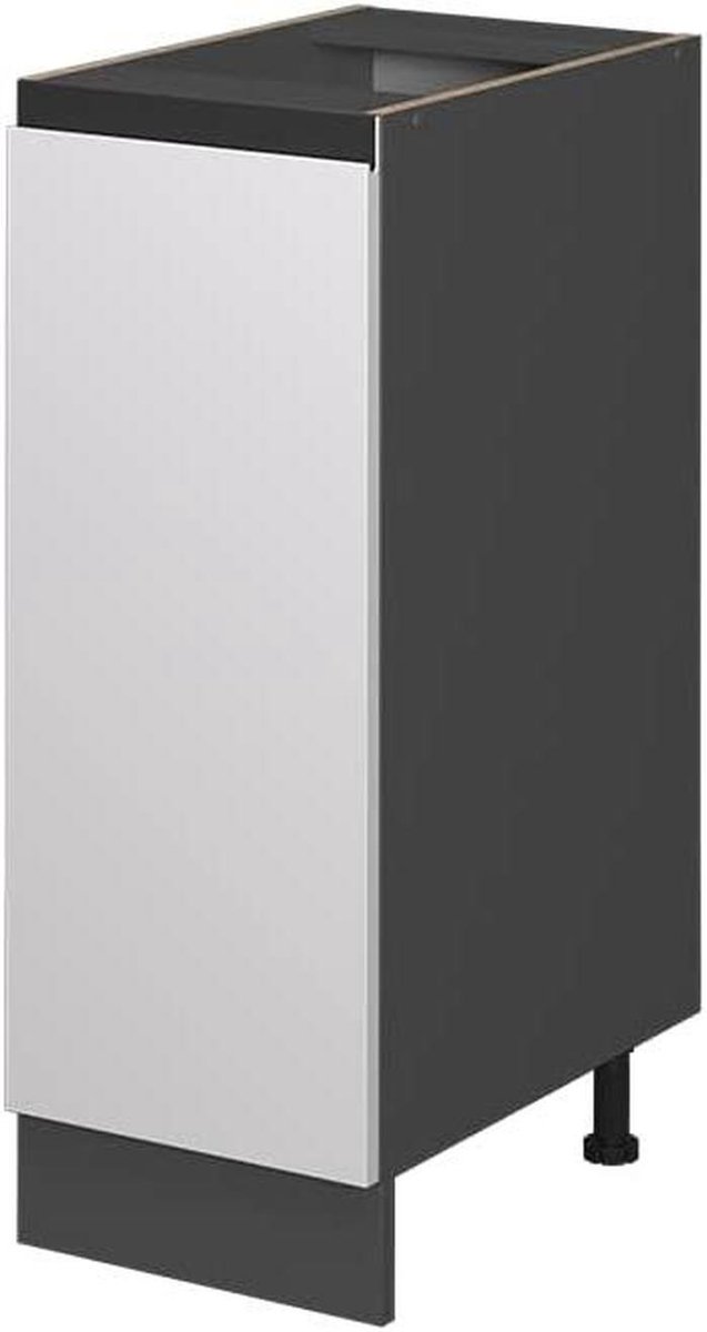 Keukenkast Onderbouw - Keukenmodule Kast - Keuken Organiseren - Greeploos Design - 30 cm breed - Wit Marmer