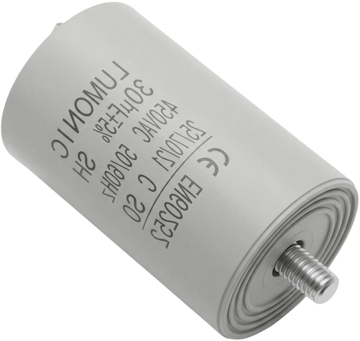Startcondensator Motor - Bedrijfscondensator - Apparaten Starten - Zelfherstellend - 30µF 450V - Zwart