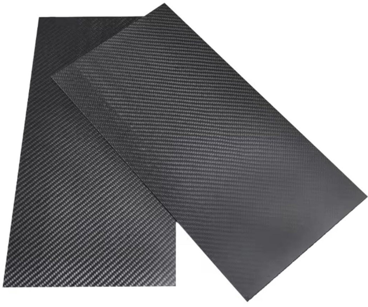 Koolstofvezel Plaat - Composiet Materiaal - Industriële Toepassingen - 100% Koolstofvezel - 400x500 mm - Mat Zwart