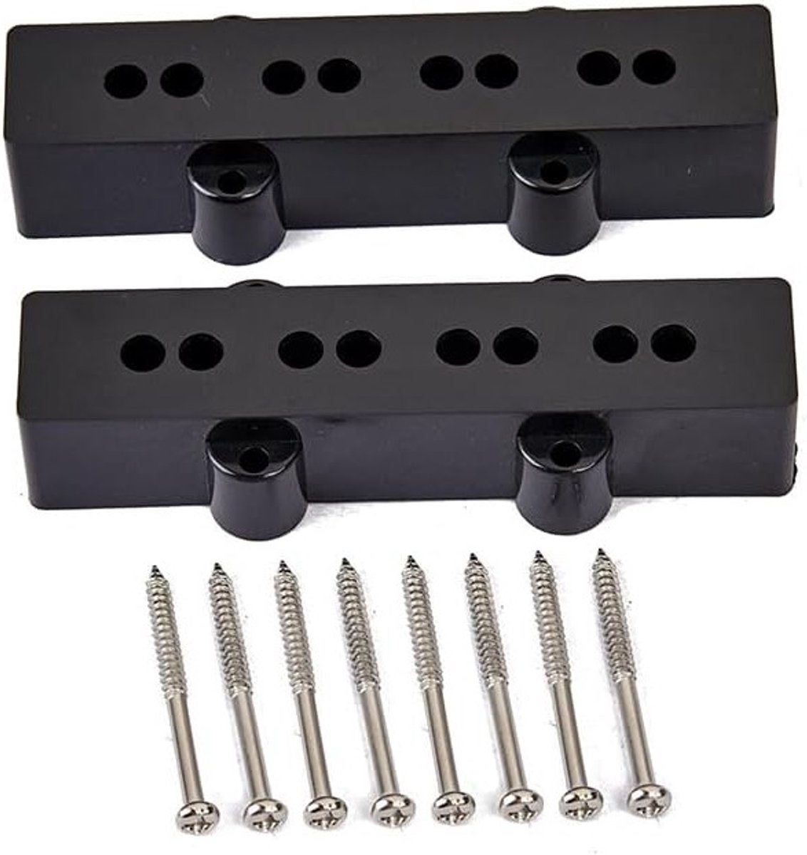 Elektrische Gitaar Open Pickup Cover Set voor Brug- en Halspositie - J Bass Vervangingsonderdelen van Kunststof