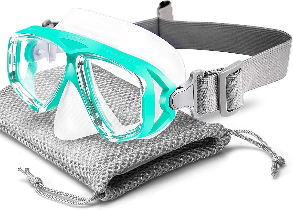 Kinderen zwemmasker - Snorkelmasker duikbril - Onderwater avontuur - Met neus cover - One size fits all - Groen