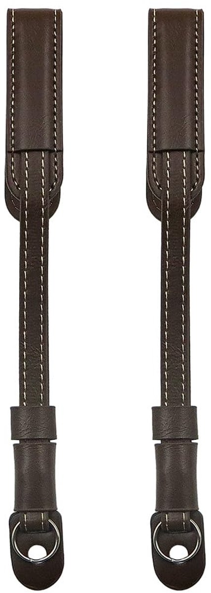 Allecto - Camera-polsband - Verstelbare polsband - Vintage stijl - Bruin leer - Anti-verlies en vallen - Geschikt voor spiegelloze camera's