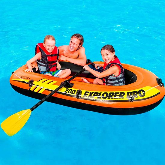 Intex Explorer Pro 200 Set - Opblaasboot - 196 x 102 x 33 cm - Inclusief peddels en pomp