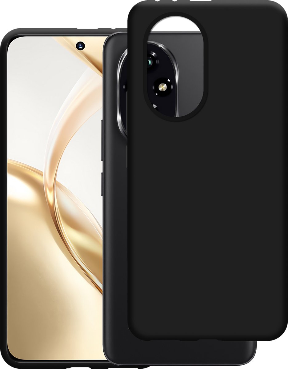 Just in Case hoesje geschikt voor Honor 200 Hoesje Siliconen - Flexibele Case - Zwart