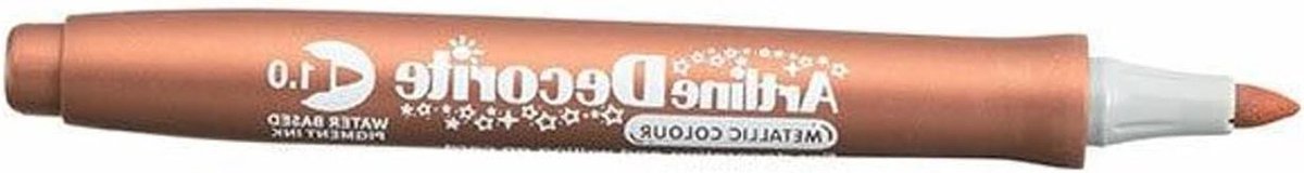 Decorite Metallic Brons Marker - Permanente Stift - Decoreren Kaarten - Pigmentinkt Waterbasis - 1.0 mm Punt - Brons