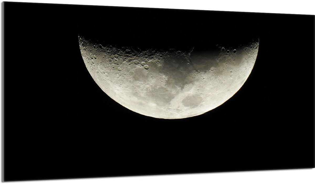 TMK ArtDeko - Glas Beschermplaat - Maan - 90x52 cm - Veiligheidsglas