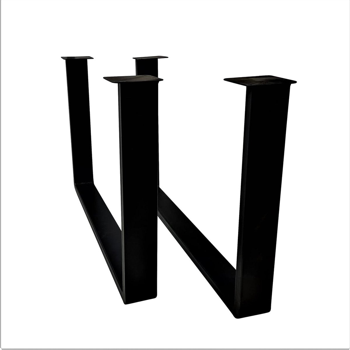 Tafelpoten Set - Onderstel Salontafel - Meubels Maken - Stabiel Metalen Frame - 62 x 40 x 6 cm - Zwart