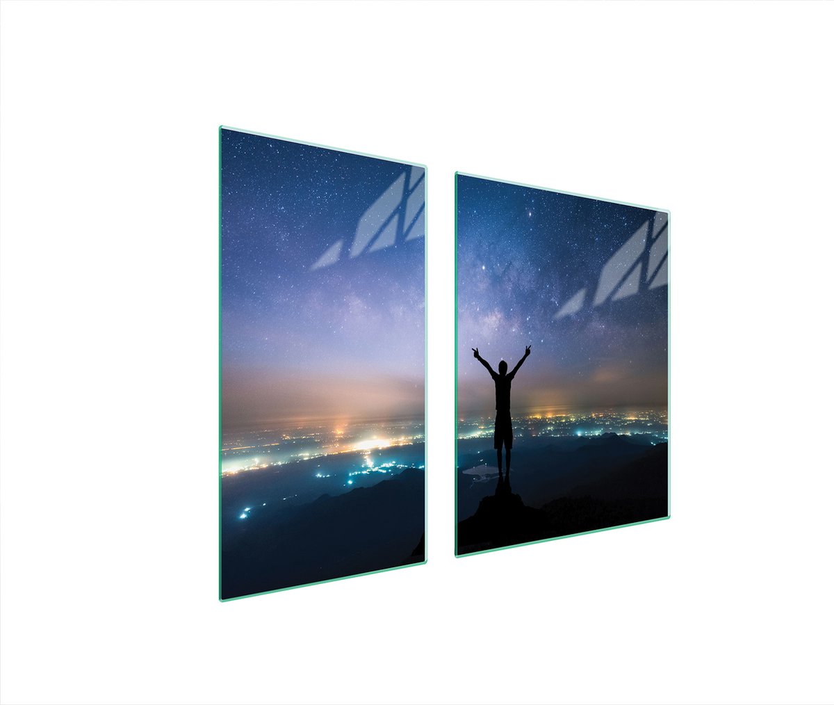 TMK ArtDeko - Snijplank van Geharden Glas - 90x52 cm - Sterrenmotief