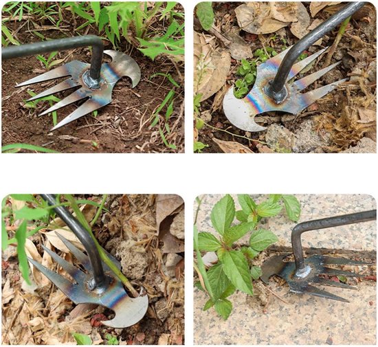 Onkruidwieder Set - Handgereedschap Tuin - Gazon Onderhoud - Scherpe Klauw - 30 cm Lengte - Zwart van Merkloos	 — afbeelding 3